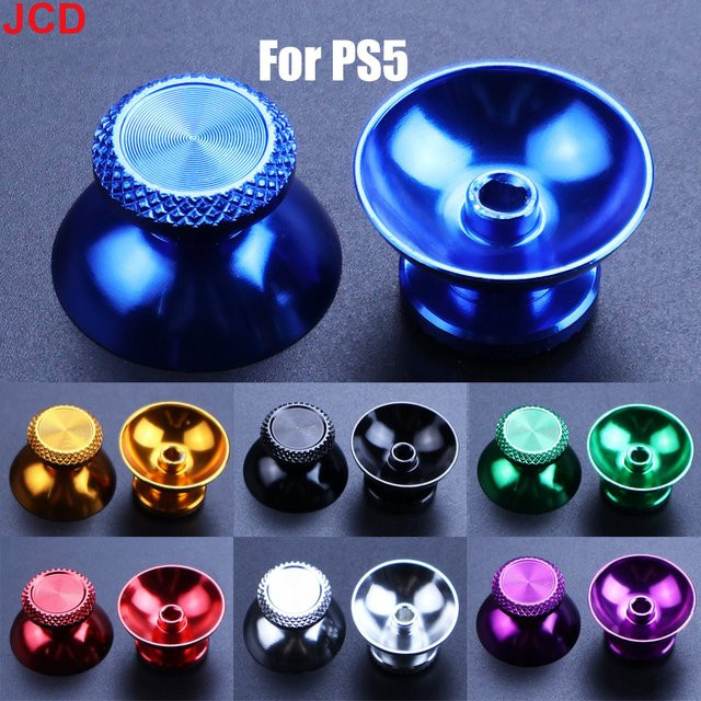 JCD Aluminium Analog Joystick Stick Grip Caps für PS5 Controller in Schwarz - Bild 1