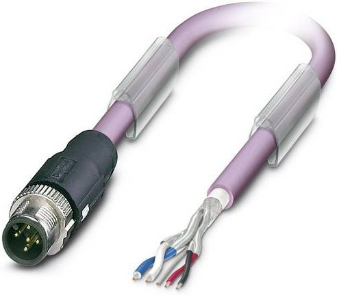 Phoenix Contact 1518193 Sensor-Aktor-Datensteckverbinder M12 Stecker gerade, 5-polig, lila, 10,00 m - Bild 1