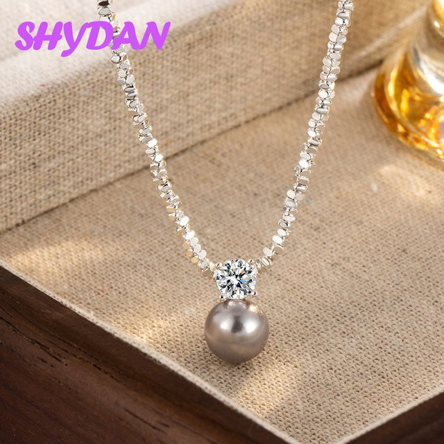 SHYDAN Halskette mit Perlenanhänger, 925 Silber, Damen - Bild 1