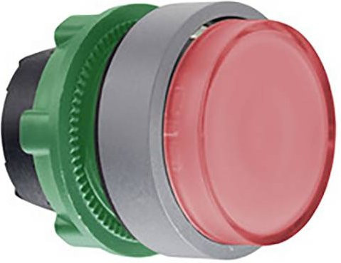 Schneider Electric ZB5AH43C0 Drucktaster-Frontelement aus Kunststoff in Rot und Grau mit IP69K Schutzart - Bild 1