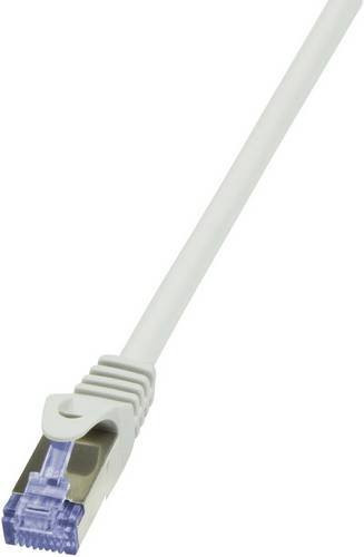 LogiLink CQ4032S RJ45 Netzwerkkabel S/FTP Patchkabel Grau, Länge: 1,00 m - Bild 1