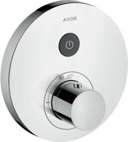 Hansgrohe ShowerSelect UP-THM Fertigmontageset mit Thermostat und Safety Stop in Edelstahl-Optik, rund, Silber - Bild 1