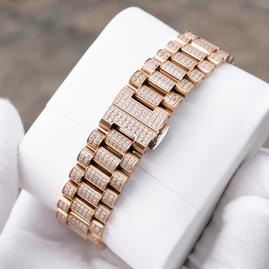 OBLVLO Armbanduhr Automatik, Roségold, Diamant, Herren - Bild 3