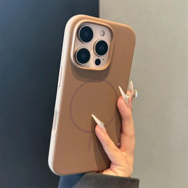 MagSafe Flüssigsilikon Hülle für Apple iPhone 13 in Beige - Bild 1