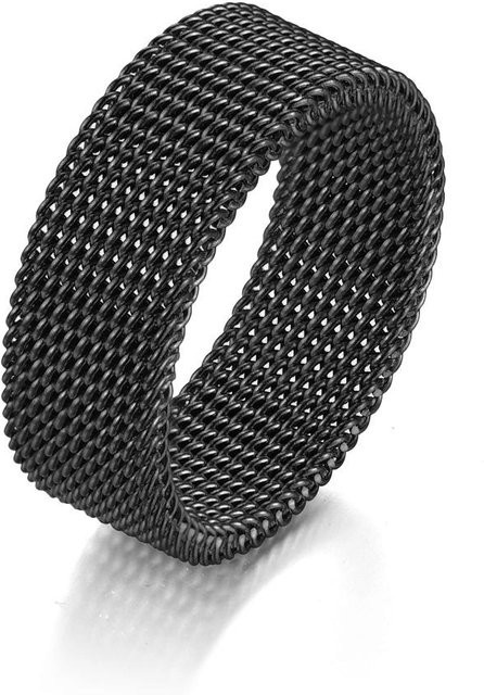Lucky Star Jewelry Ring Edelstahl, Schwarz, Zirkonia, Unisex - Bild 1