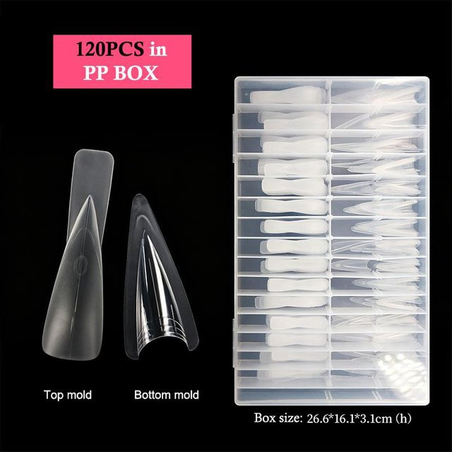 HKyo Sandwich Dual Nail Form Oval Nail Extension Forms, 120 Stück, Unisex - Bild 1