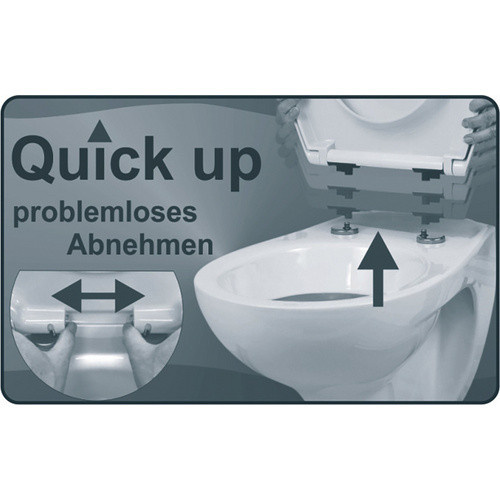 Cornat WC-Sitz RELIEF aus Duroplast in Bunt mit Softclose-Funktion und Quick-Release, oval - Bild 1