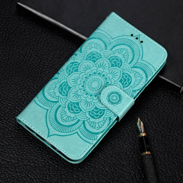Leder Flip Handytasche mit Luxus Schnalle für Xiaomi Redmi und Poco Modelle in Grün - Bild 1