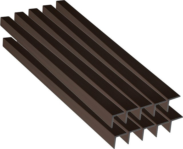 HOME DELUXE WPC Abschlussleiste VIRO für Fassadenverkleidung DUVAR, 10er Set, Nussbaum - Bild 1