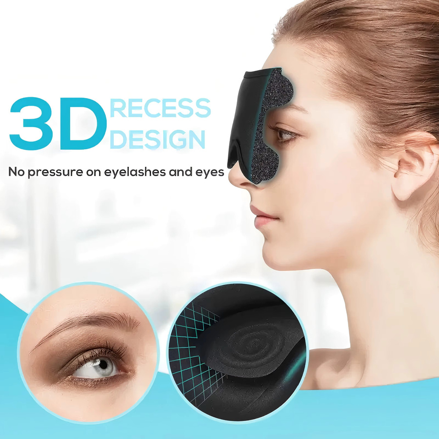 3D-Stereo-Schlafmaske, lichtblockierend, Unisex - Bild 2