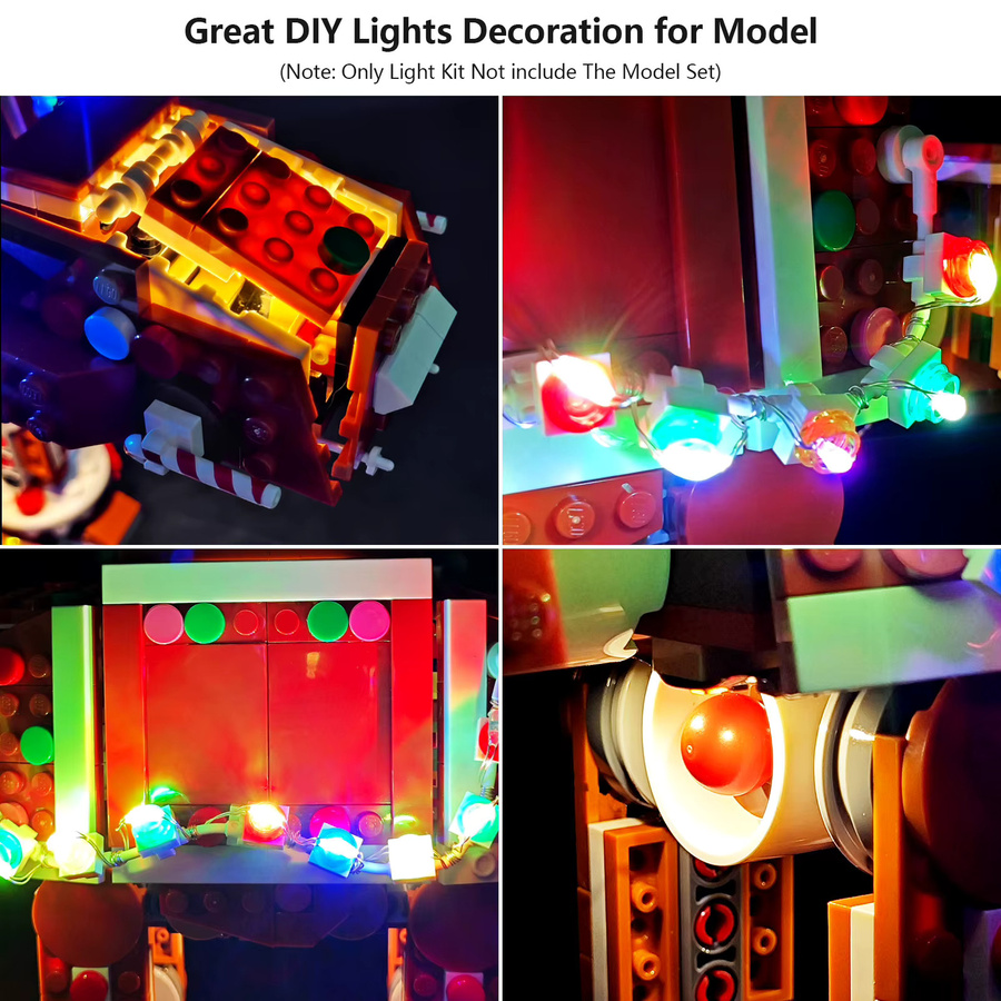 LYBMTWF RGB LED-Beleuchtungsset für Lego 40806 Lebkuchen aus Kunststoff - Bild 3
