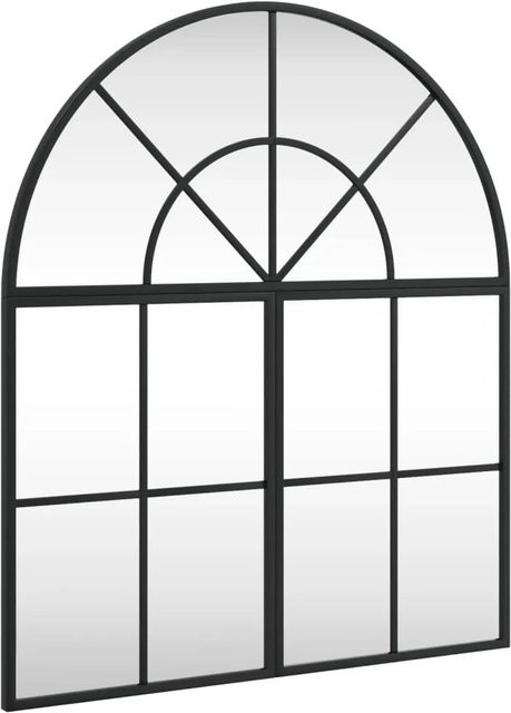 vidaXL Wandspiegel Schwarz Gewölbt aus Eisen und Glas, Breite: 60 cm, Höhe: 70 cm - Bild 1