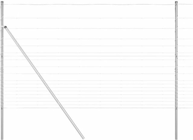 vidaXL Zaunpfosten aus Stahl, rechteckig, silber, in-ground, Höhe: 150 cm - Bild 1