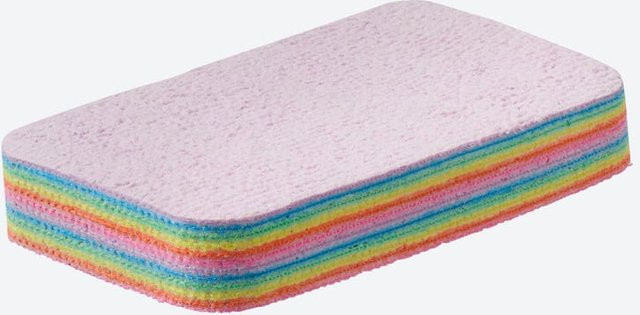 NKD 12-Schichten Schwamm in Pink und Multicolour, B/T/H: 11,7 x 6,8 x 2 cm - Bild 1