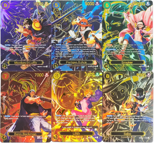 Bandai One Piece Sammel Karten, 6-teiliges Set, Englisch, Piraten - Bild 1