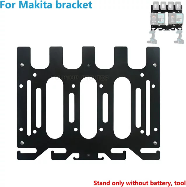 Makita Ladegeräthalter Wandhalterung für 4 Batterien 14,4V/18V DC18RD DC18RC in Schwarz - Bild 1