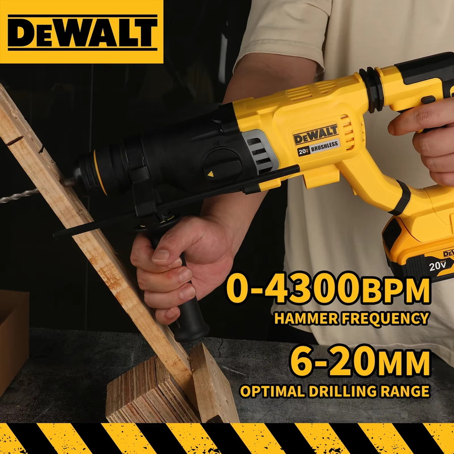 DeWalt DCH263 Akku-Bohrhammer mit SDS-Plus-Griff, gelb - Bild 4