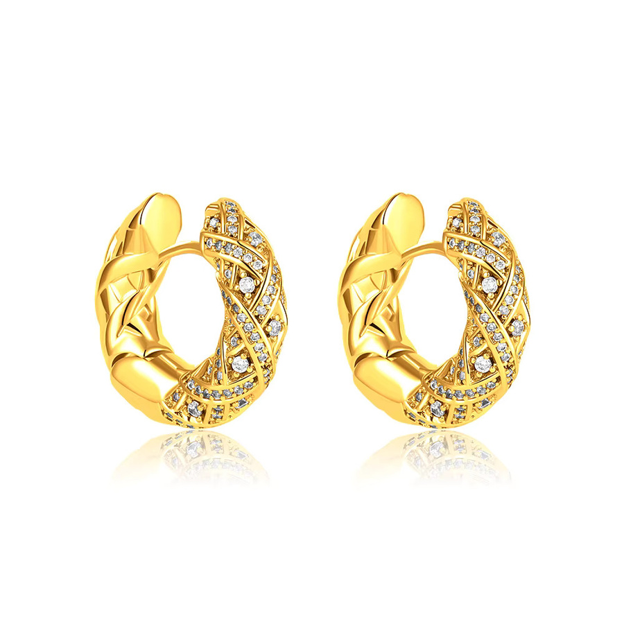 Erpels Creolen Edelstahl, Zirkonia, Gold, Damen - Bild 4