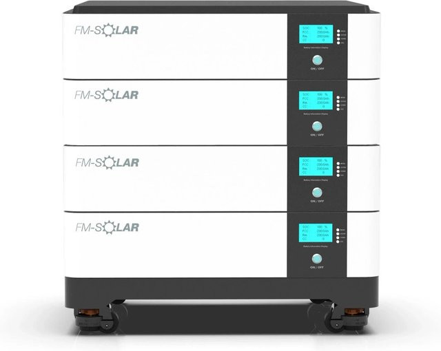 FM-SOLAR PV Akku Speicher LiFePO4 Lithium Stapelbar 40 kWh 51,2V 800Ah Farbe: Weiß - Bild 1