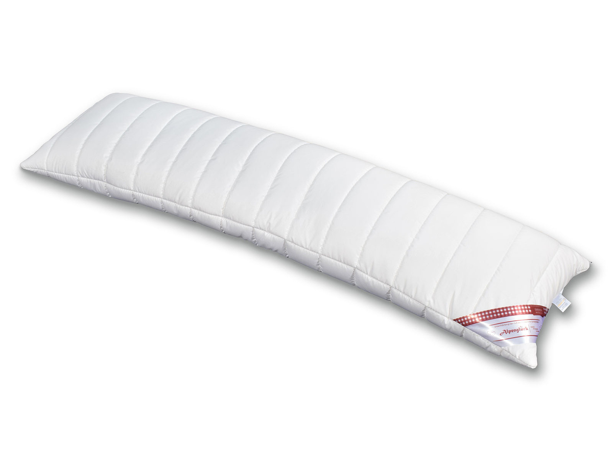 Garanta Seitenschläferkissen Alpenglück Zirbe aus Bio-Baumwolle, Weiß, B/T/H: 140 x 40 x 40 cm - Bild 1