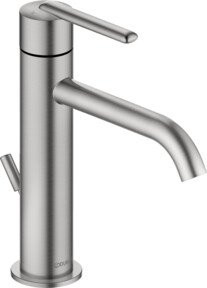 Duravit Waschtisch-Einhebelmischer M Fresh und M Flow Balcoon in Brushed Nickel mit Pop-up-Abfluss und Zugstangenablauf, Farbe Silber - Bild 1