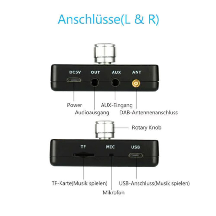 ESSGOO Autoradio DAB+ Empfänger mit 2.8 Zoll TFT Farbdisplay, Bluetooth, USB und AUX in Schwarz - Bild 4
