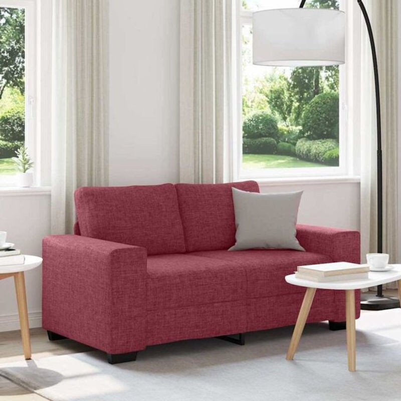 Vidaxl 2-Sitzer-Sofa Modern in Rot aus Stoff, Breite: 120 cm - Bild 1