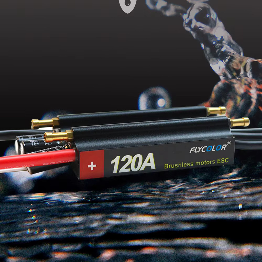 FlyColor RC Boot ESC Wasserdichter Brushless Geschwindigkeitsregler mit Programmkarte - Bild 3