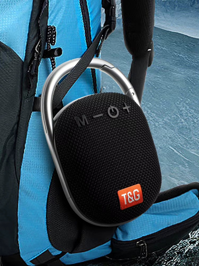 T&G Tragbarer Mini-Bluetooth-Lautsprecher mit FM-Radio und Bass-Subwoofer in Grau, Wasserdicht - Bild 6