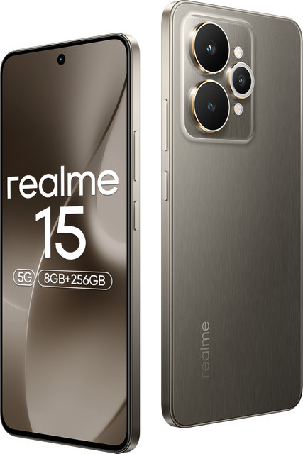 realme 15 5G Smartphone in Grau mit Dimensity 7300+ Prozessor, 6,77 Zoll 144Hz AMOLED-Display, 256 GB Speicher und NFC - Bild 1