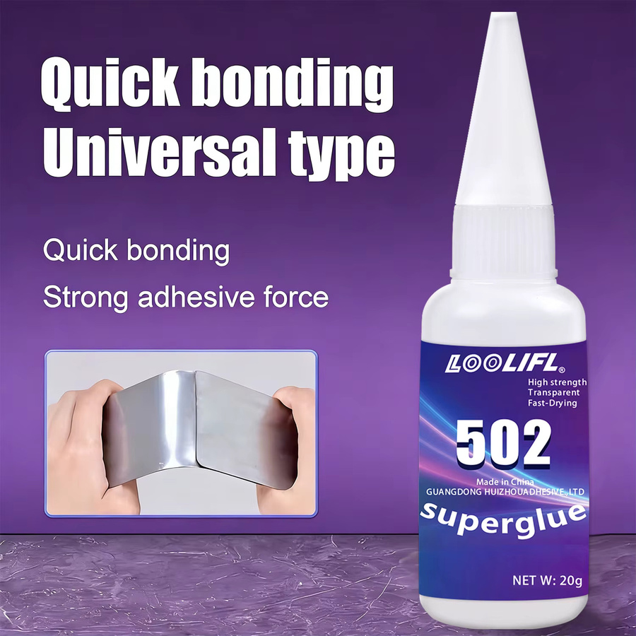 LOOLIFL 502 Superkleber Cyanacrylat in Transparent, extra starker Flüssigkleber für Keramik, Leder und Metall, 20 g - Bild 6