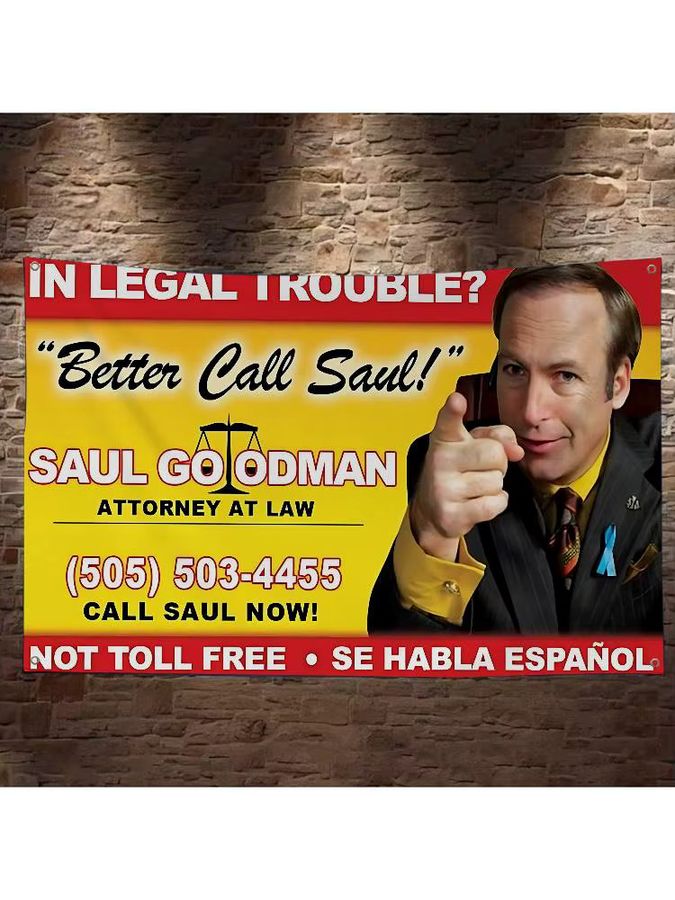 Better Call Saul Cartoon Wandbehang Potdemiel als dekorative Flagge für dein Zuhause - Bild 7