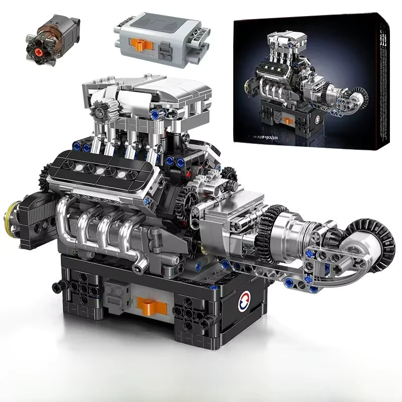 Mould King 10206 MCL Sportwagen V8 Motor, motorisiertes Simulationsmodell, ab 14 Jahren - Bild 4