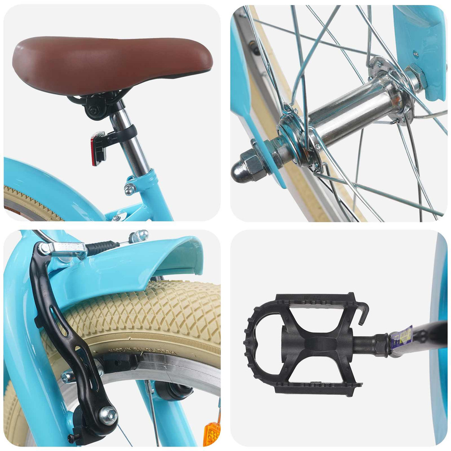 vidaXL Kinderfahrrad 20 Zoll Himmelblau für 6-11 Jahre - Bild 2
