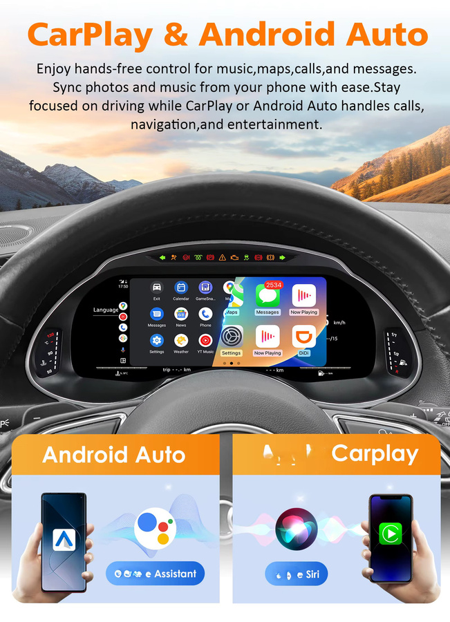 OSSURET 12,3 Zoll Digitales Display für Audi Q5 2009-2018 mit Android Auto und Carplay in Schwarz - Bild 4