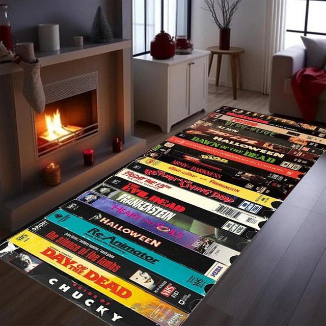 Rutschfester Baumwollläufer mit Filmspulenmuster für Kino und Heimdekoration B/T: 50 x 150 cm - Bild 1
