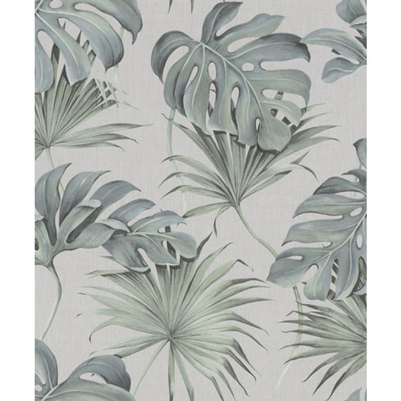 Schöner Wohnen Vliestapete Floral mit Blumen und Blättern in Grau-Grün - Bild 2