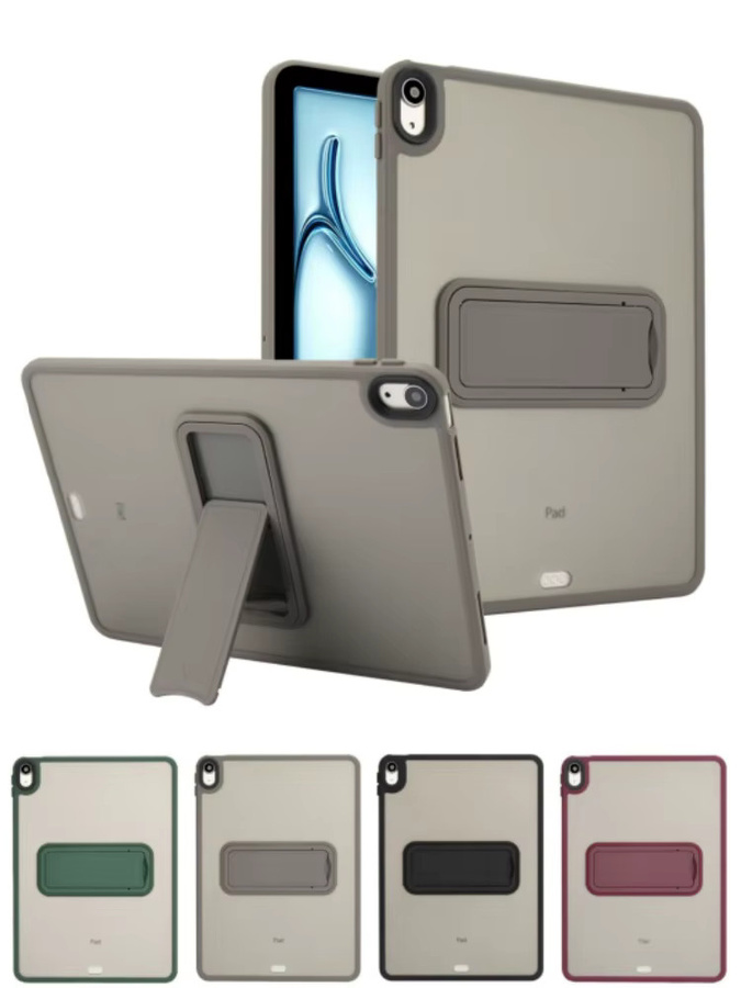 Transparente, mattierte Standhülle für Apple iPad Air 13 (2024/2025) mit rutschfester Rückseite in Grau - Bild 5