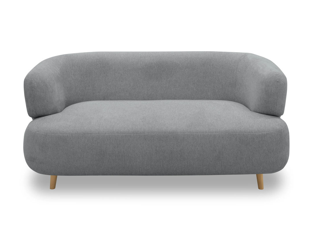 DOMO 2-Sitzer Sofa Brest in Grau mit Holzfüßen im modernen Design, Breite: 160 cm, Tiefe: 86 cm - Bild 3