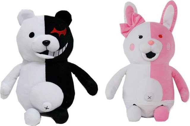 Danganronpa Monokuma Schwarz-Weiß-Bär, Plüschtier, 25 cm - Bild 1
