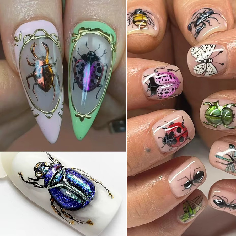Full Beauty Marienkäfer Nail Art Aufkleber, 3D Cartoon Nagelaufkleber - Bild 5