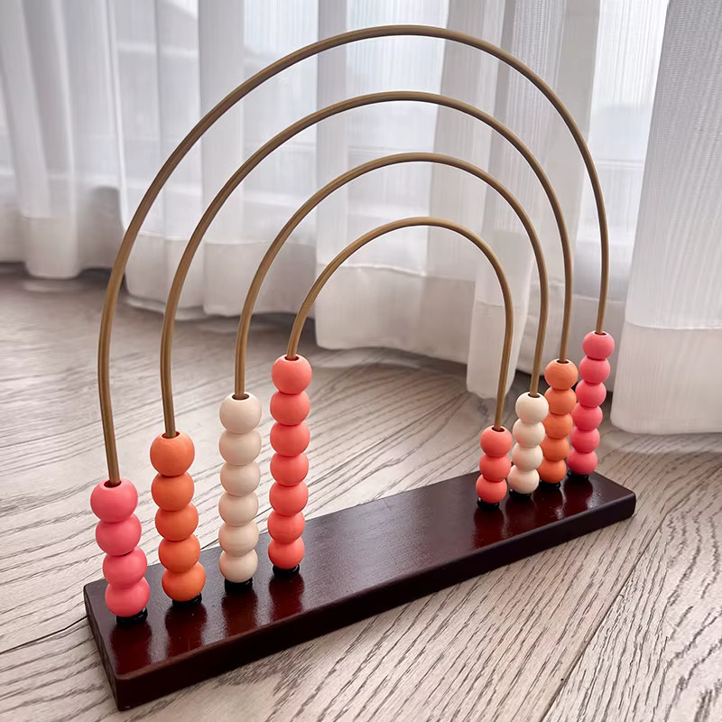 Tlewj Montessori Pädagogisches Spielzeug, Regenbogen Bogen Brücke, Holz, Bunt / Mehrfarbig, Set / Bundle - Bild 2