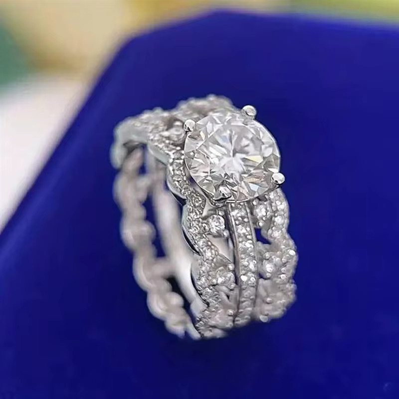 Huitan Ring, silberfarben, Zirkonia, Damen - Bild 2