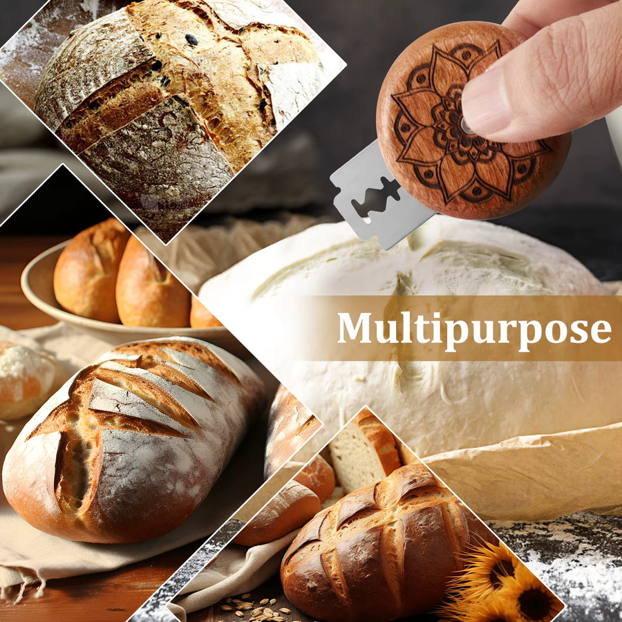 Willstar Holz-Brotmesser in Braun als Teig-Einschneidewerkzeug für Sauerteig und Rundbrot - Bild 6
