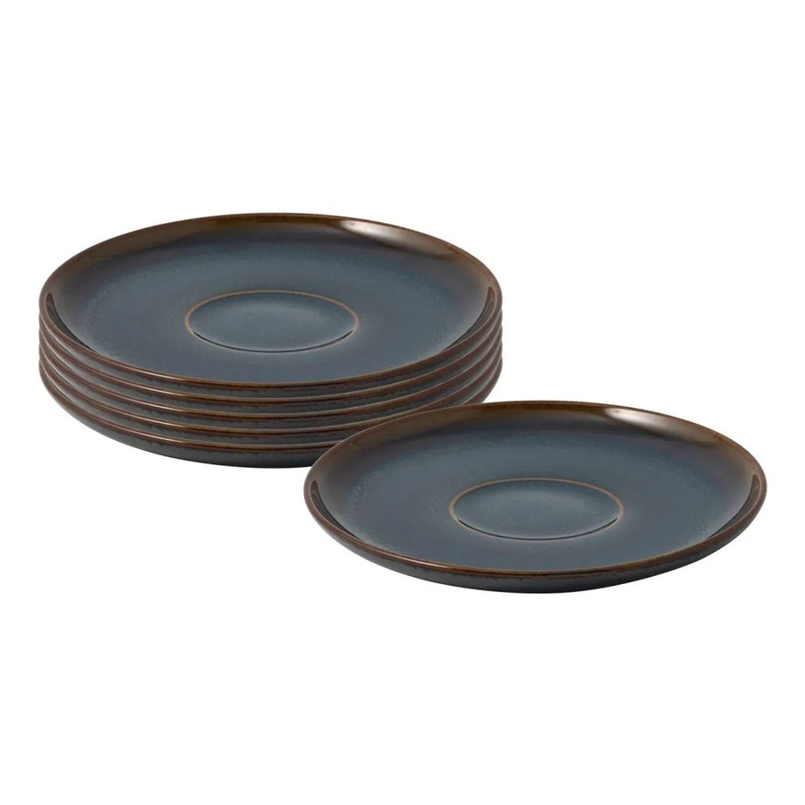 Villeroy & Boch Crafted Kaffeeuntertassen Denim Blau, 6er Set, Durchmesser: 14,9 cm - Bild 2