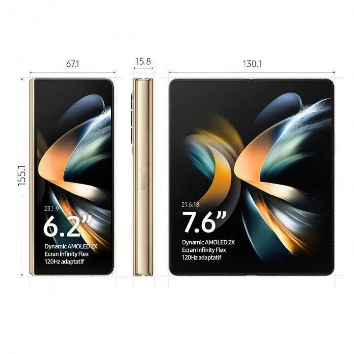 Samsung Galaxy Z Fold4 5G Faltbares Android-Smartphone 512GB navy blau - Bild 1