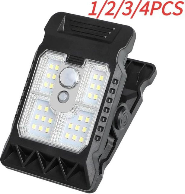 Meiteai-Home Solar-Clip-Lampe mit LED und Bewegungssensor, Schwarz - Bild 1