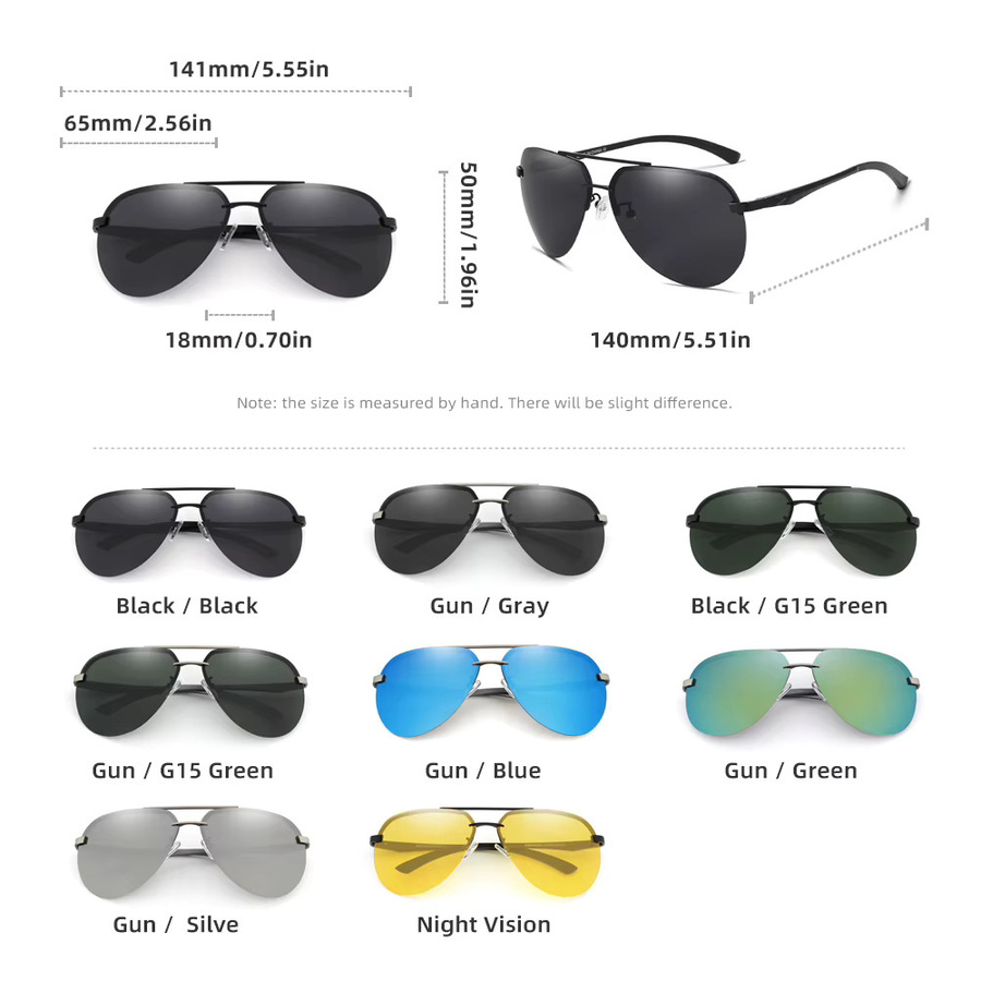 FORKING Pilot Sonnenbrille, Metall, polarisiert, Unisex - Bild 3