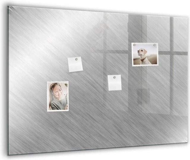 Tulup Magnetische Glastafel in Grau und Silber, B/H: 100 x 70 cm - Bild 1