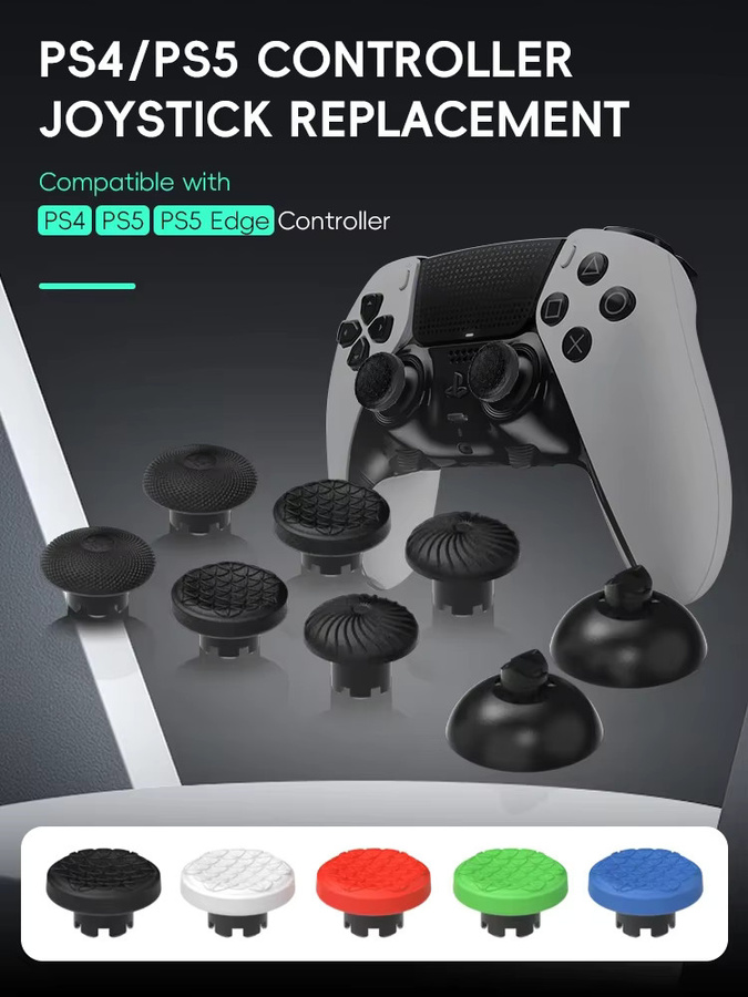DATA FROG Metall-Rocker-Kappe und Paddel-Zubehörset für PS4 und PS5 Edge Elite Controller in Blau und Schwarz - Bild 2